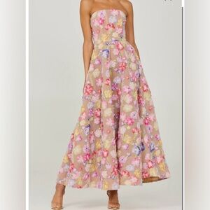 Helsi Vivian Floral Maxi Dress with Multicolor Flowers and Beading